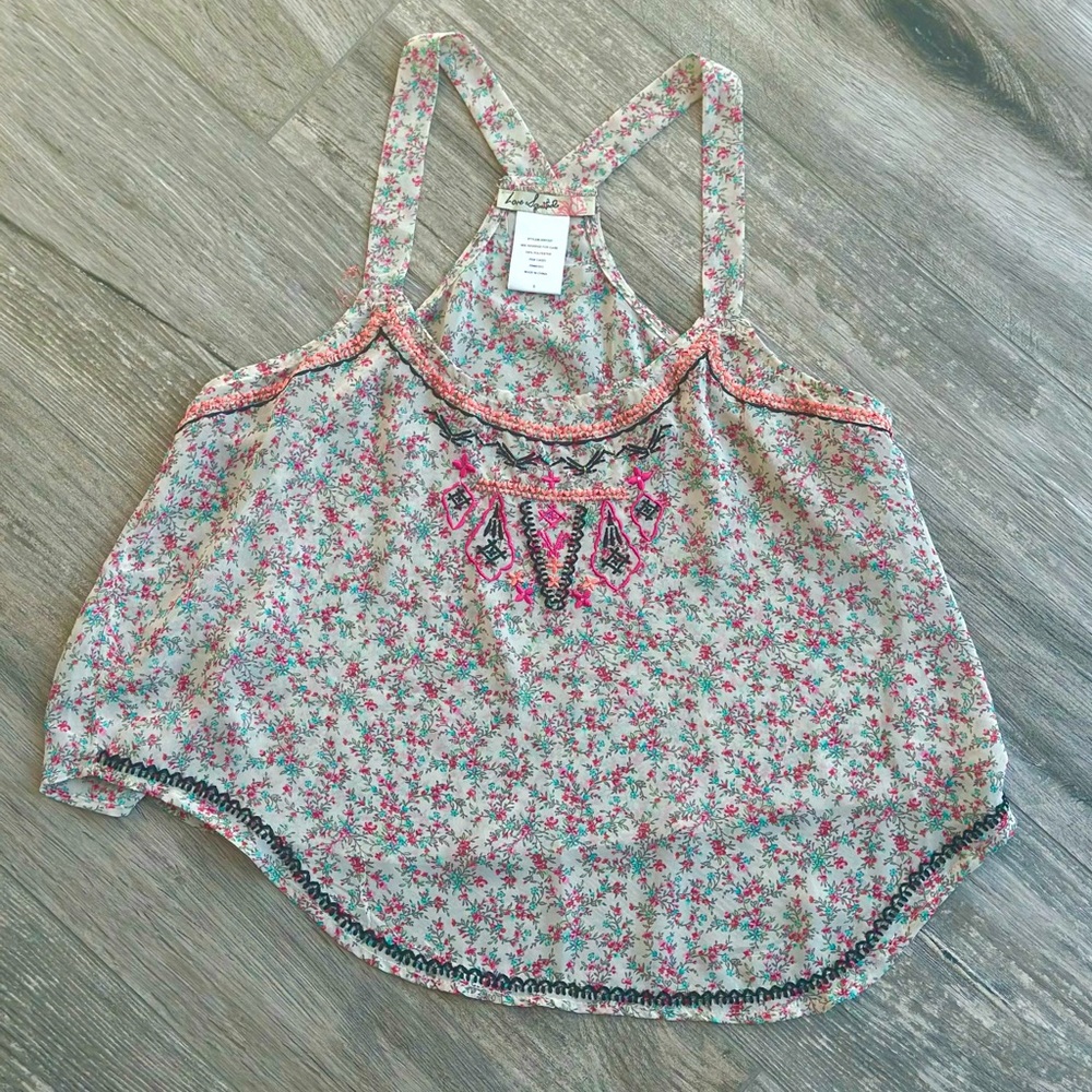 Flower Print Summer Blouse